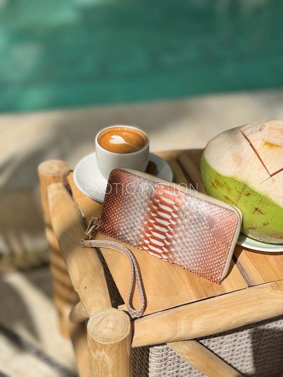 Кошелек из кожи питона на замке WA-257