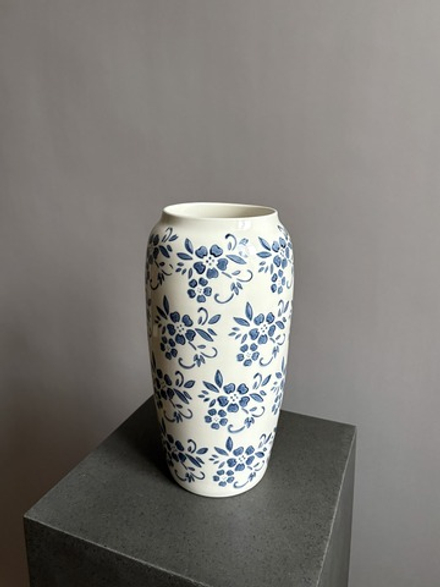 Ваза "Шинуазри Blue" (керамика), D15xH28 см