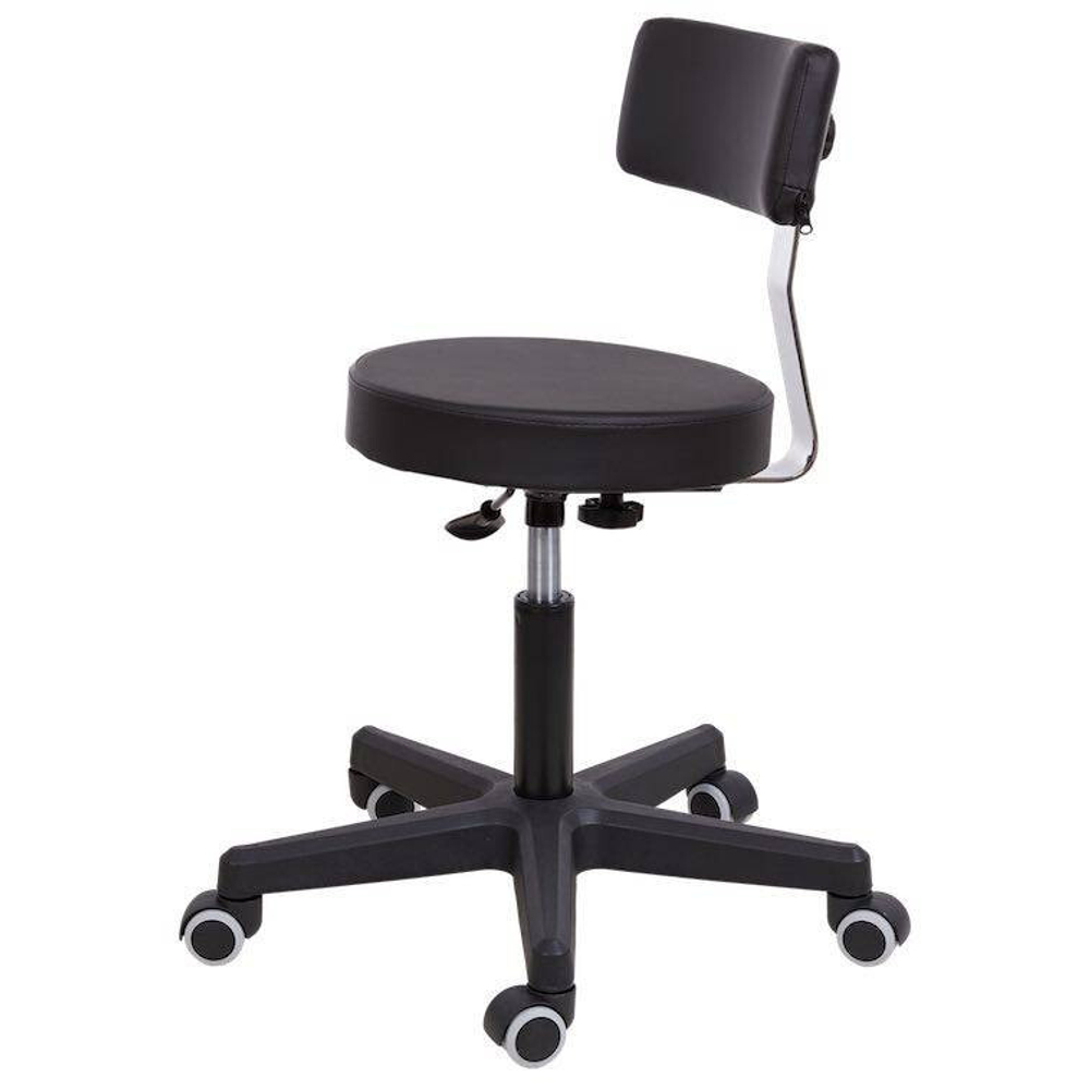 Стул на колесах со спинкой ОЗЕ, пластик