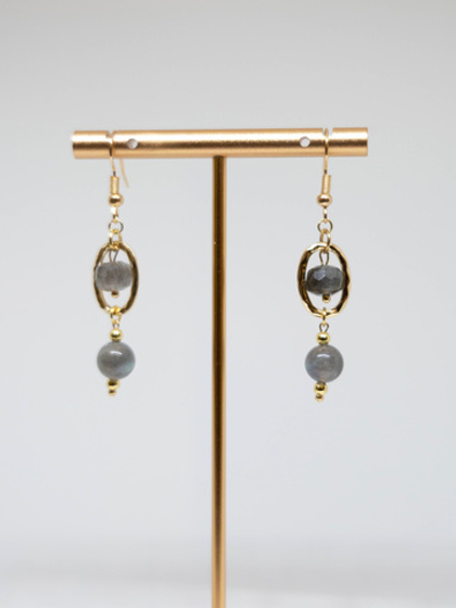 Серьги из лабрадора