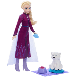 Disney Frozen - Принцесса Эльза с медвежонком Айсбергом кукла + аксессуары JFG16