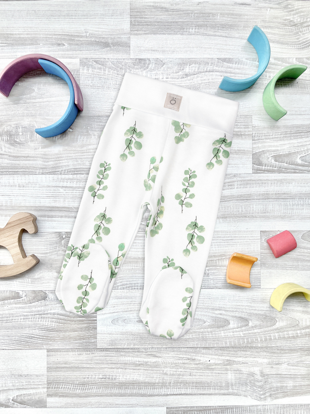 Ползунки Mjölk Эвкалипт на широком поясе, уценка