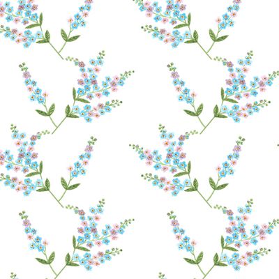 незабудки на белом