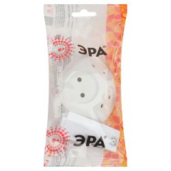 Разветвитель электрический ЭРА SPx-3-W на 3 розетки без заземления 10А белый | Тройники