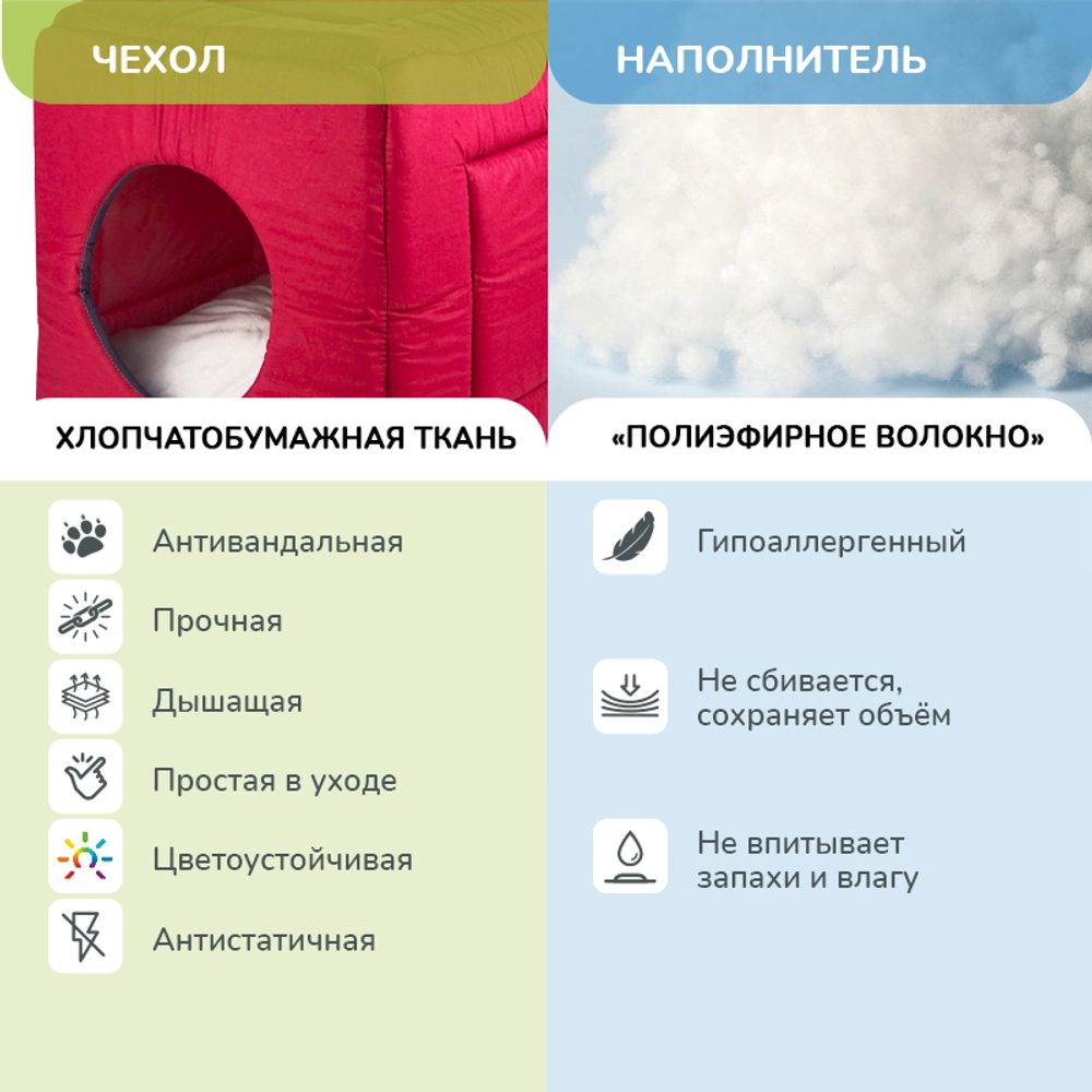 Дом ZOOEXPRESS куб-трансформер, бордо