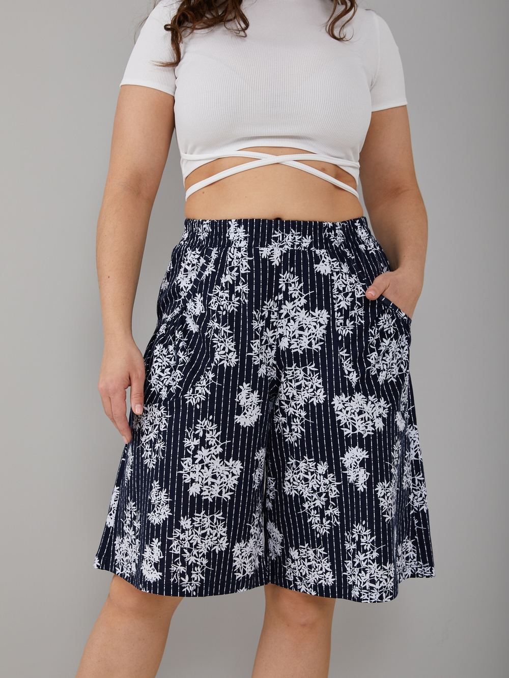 Юбка-шорты Ю-004/тсиний-ветки