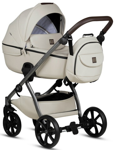 Детская коляска Tutis Uno 5 Plus Leather collection 3 в 1 1402168 Black Sesame