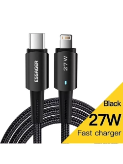 Длинный провод для быстрой зарядки iPhone, iPad 27w 3 метра