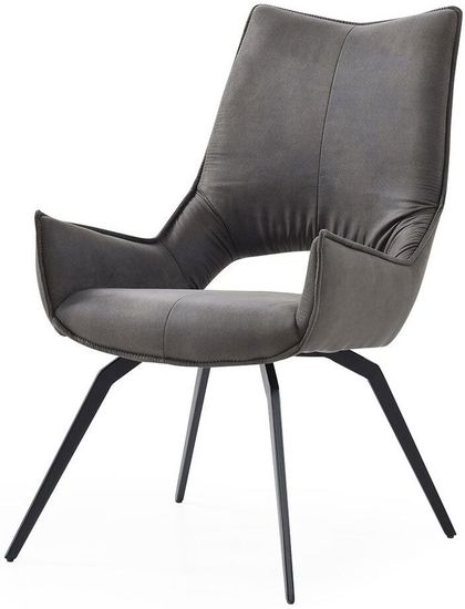 Стул DC1241 серый/черный/экокожа