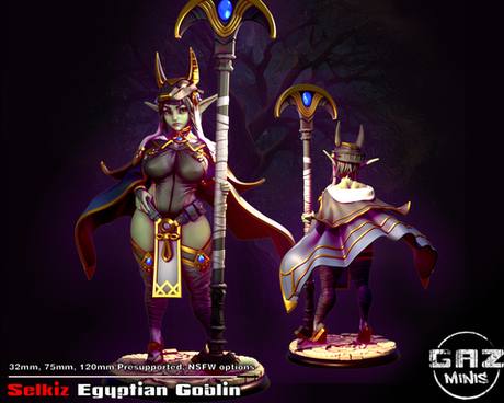 Миниатюра Селкиз египетский гоблин 32-75мм