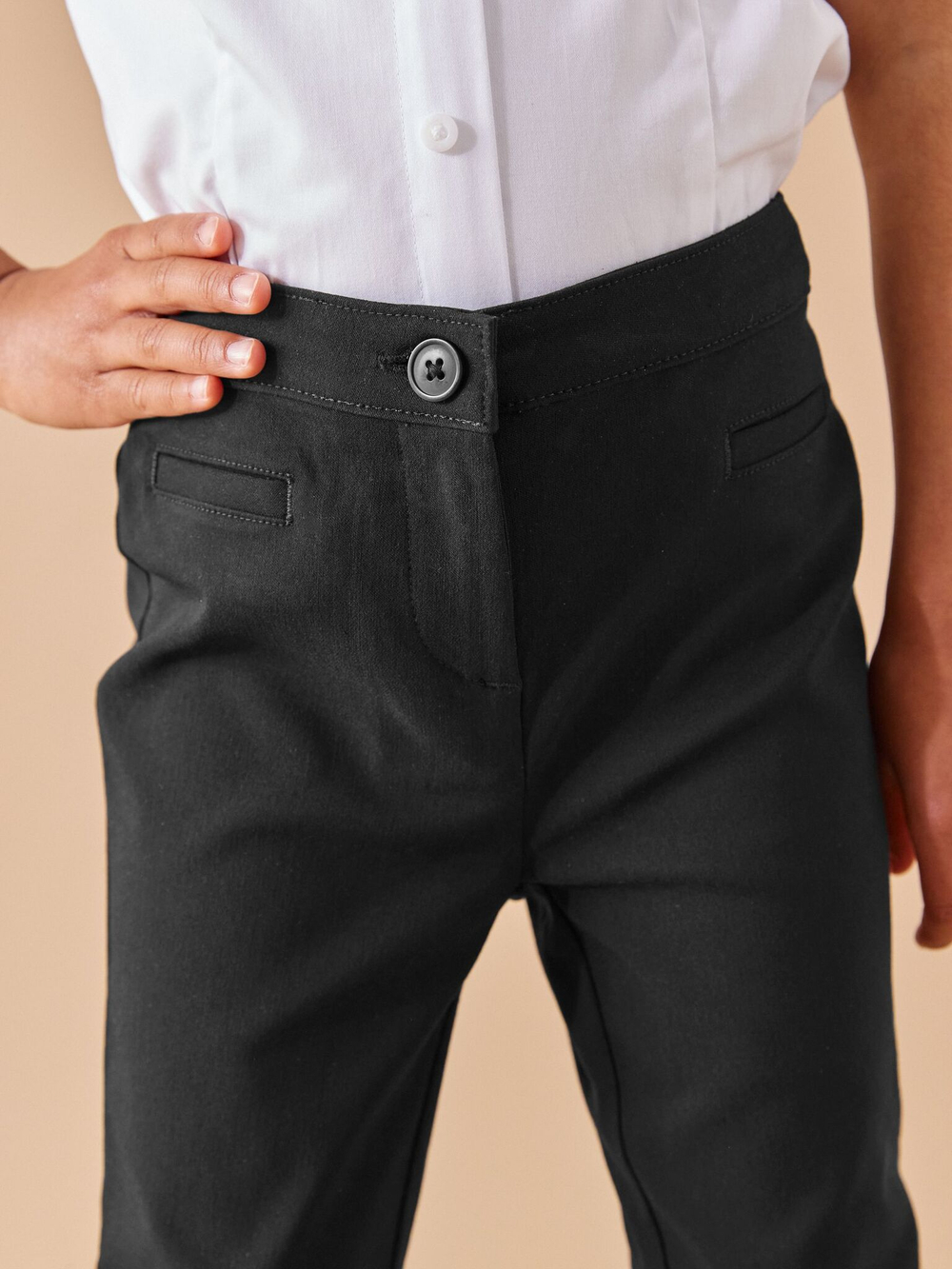 Брюки школьные узкие для девочки Next 589-179, Черный