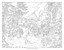 Раскраска Disney Dreams Collection - Принцессы Диснея Thomas Kinkade Studios, большой формат, 42 стр.
