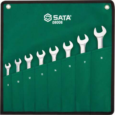 Набор комбинированных ключей с храповиком SATA 8-19 мм, 8 предметов 08008