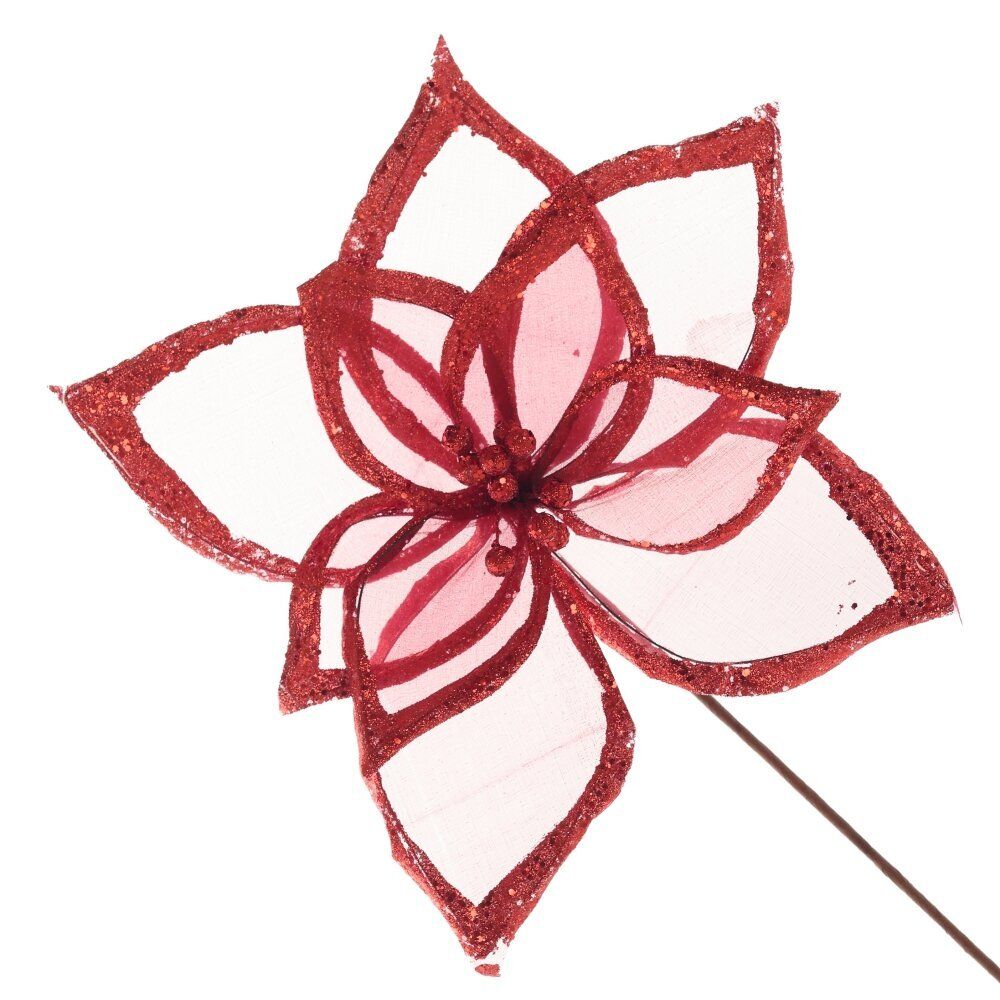 GAEM Цветок искусственный "Пуансеттия", L45 W45 H59 см