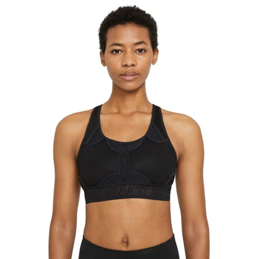 Теннисный бюстгальтер Nike Swoosh UltraBreathe Bra W - black/black/black/dark smoke grey