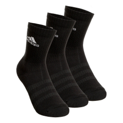 adidas Essentials Cush Crew Sports Socks 3 Pack - Black, White