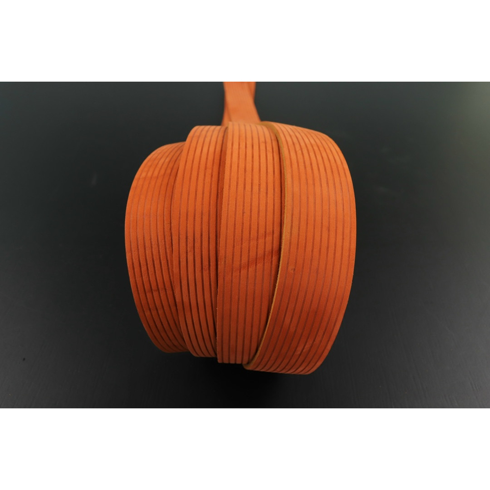 Ременная заготовка Шелк Рыжая + Плита Вельвет