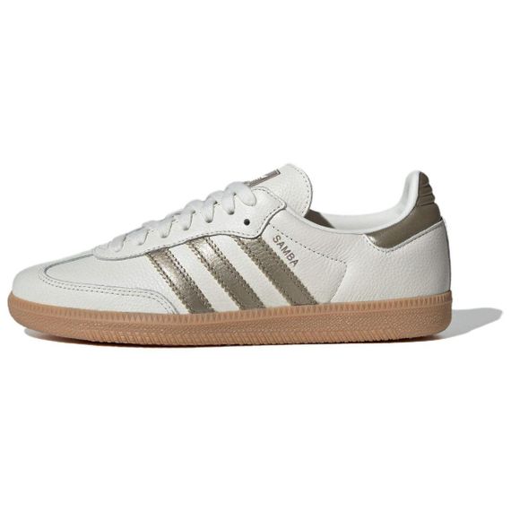 Кроссовки adidas originals SAMBA OG для скейтборда Низкие Бело-серые кроссовки