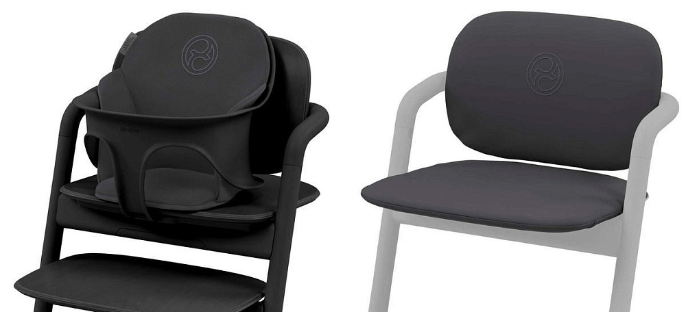 Стульчик для кормления Cybex Lemo 4 в 1 с мягкими чехлами Comfort Inlay Suede Grey/Stunning Black