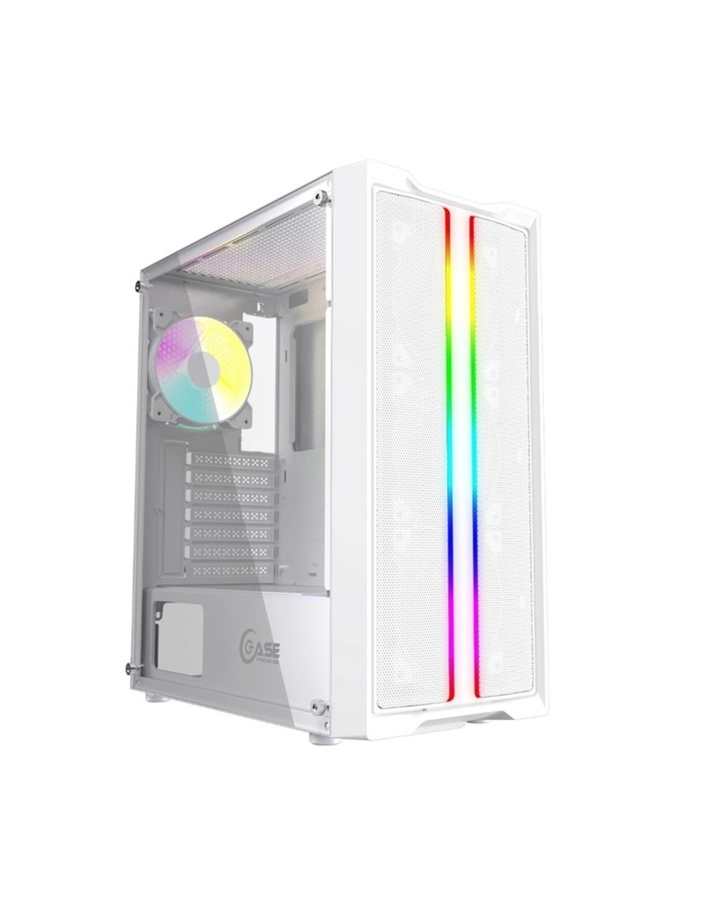 Корпус для компьютера Powercase CMIEW-F4S Корпус Mistral Evo White, Tempered Glass, 1x 120mm PWM ARGB fan + ARGB Strip + 3x 120mm PWM non LED fan, белый, ATX (CMIEW-F4S)