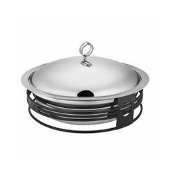 Блюдо для подачи d 36 h22 см 5 л нерж. с нерж. крышкой на подставке P.L. Hotelware