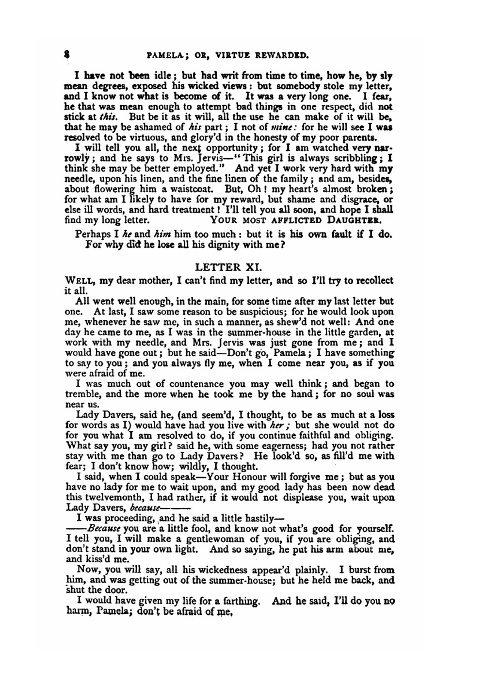 Pamela, or virtue rewarded | S. Richardson