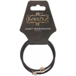 Резинка для волос в наборе 2шт «DesignPRO», сердечки, цвет черный / золото, d-5.5см