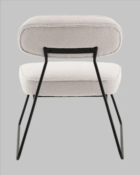 Лаунж-кресло Take, светло-серое букле