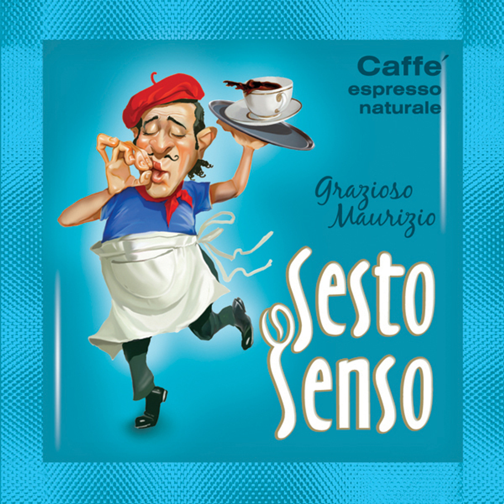SESTO SENSO / Кофе в чалдах "Grazioso Maurizio" (чалды, стандарт E.S.E., 44 мм ),120 шт
