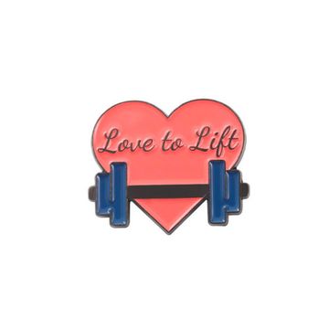 Значок металлический на одежду/Пин. Спорт. Love to Lift
