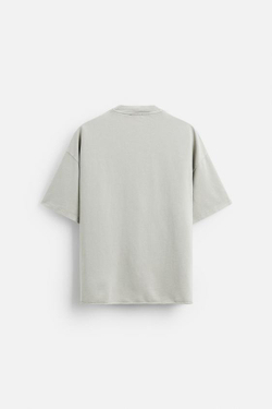 ZARA ТОЛСТОВКА RELAXED FIT С ЭФФЕКТОМ ПОТЕРТОСТИ, КОСТЯНОЙ