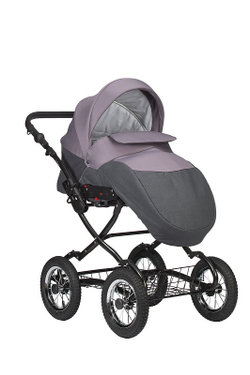 Детская коляска Indigo Charlotte Sity Classic 12 2 в 1 Cs03 т.серый/фиолетовый