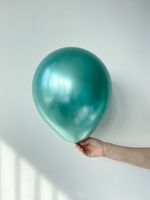 Q Шар хром12" / 30 см бирюза Green (БГ-17)