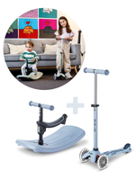 Самокат-качалка Mini Micro Deluxe Rock & Go LED, голубой