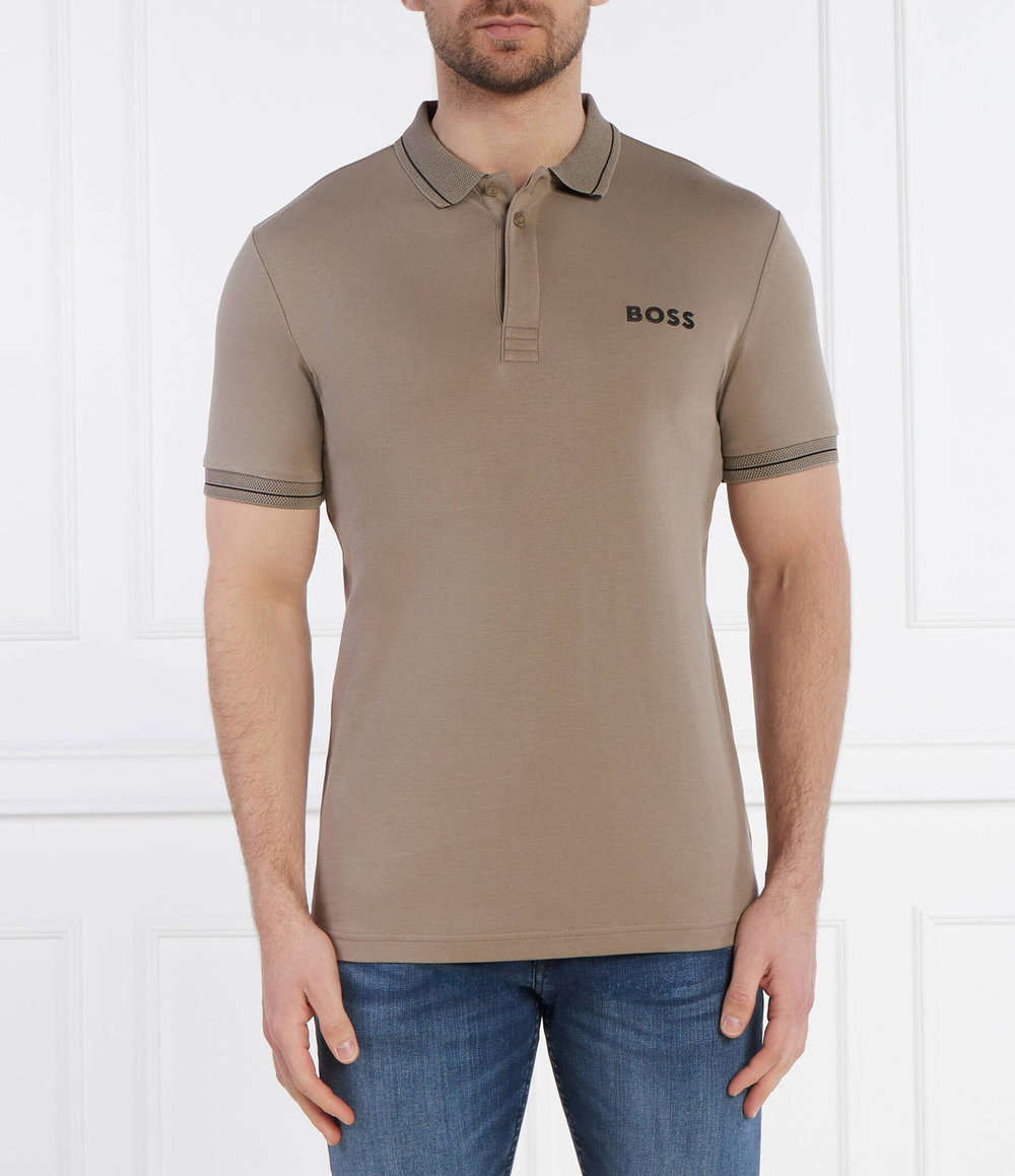 Поло Paule 1 BOSS GREEN - оливковый(50512892)
