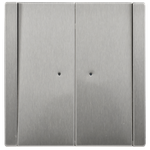 FORTE&PIANO Выключатель 2-клавишный проходной с индикацией 10А FP708M металл никель IEK