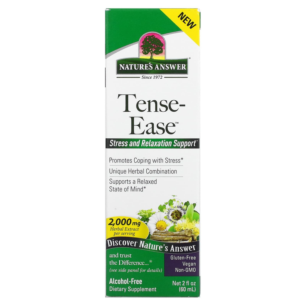 Nature's Answer, Tense-Ease, без спирта, 2000 мг, 60 мл (2 жидк. унц.)
