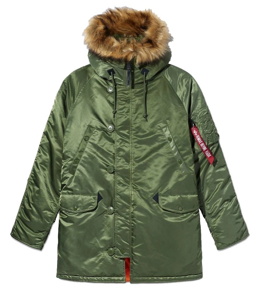 Аляска Alpha Industries N-3B Slim Fit Gen 2 (Sage Green/Orange)