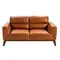 Двухместный диван Angel Cerda KF1016-2P, коричневая кожа