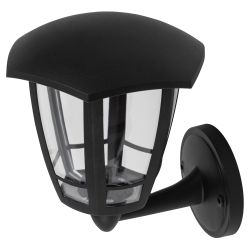 Садово-парковый светильник ЭРА ДБУ 07-8-005 Дели 1 черный 6 гранный настенный IP44 светодиодный 8Вт 3000K | Садово-парковые светильники