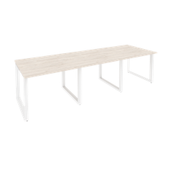 Onix Стол переговорный O.MO-PRG-3.1 Денвер Светлый/Металл Белый 2940*980*750