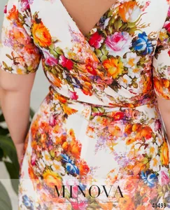 Платье 18-22-бело-оранжевый Minova