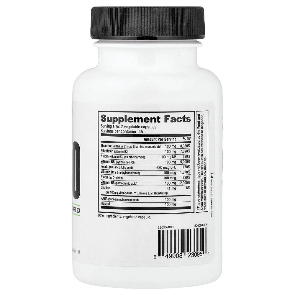 NutraBio, B-100, 90 растительных капсул