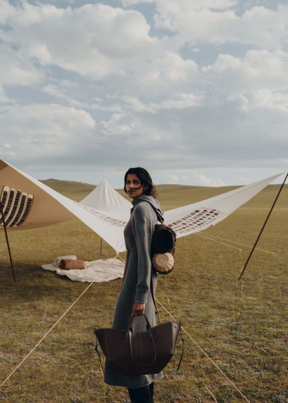 Сумка Polene Cyme EDITION TEXTURED EBONY