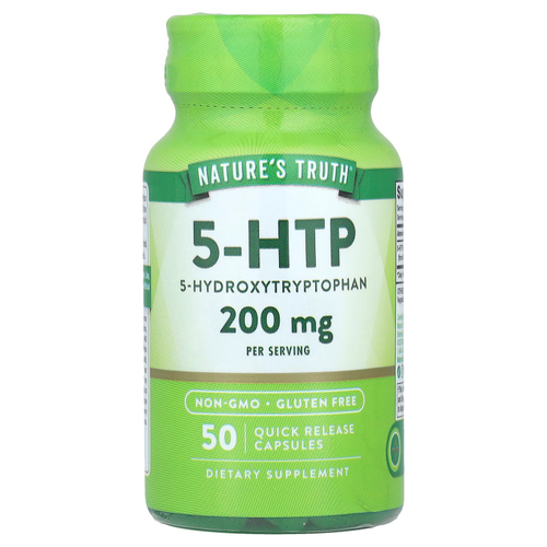 Nature's Truth, 5-HTP, 50 капсул с быстрым высвобождением (100 мг в 1 капсуле)