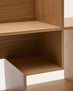 Модульный стеллаж Ina из шпона дуба с натуральной отделкой 80 x 80 см