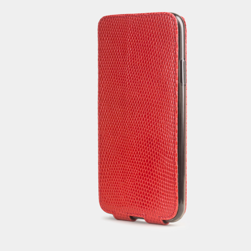 Special order: Чехол для iPhone 11 Pro Max из натуральной кожи ящерицы, кораллового цвета