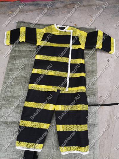 Липучий костюм желтый, размер М, для роста 1.3м-1.55 м