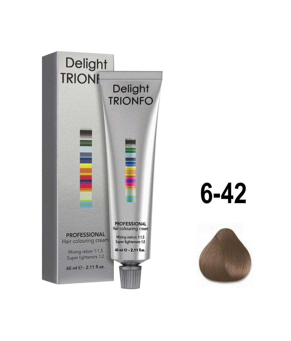 ДТ 6-42 стойкая крем-краска для волос Темный русый бежевый пепельный 60 мл***