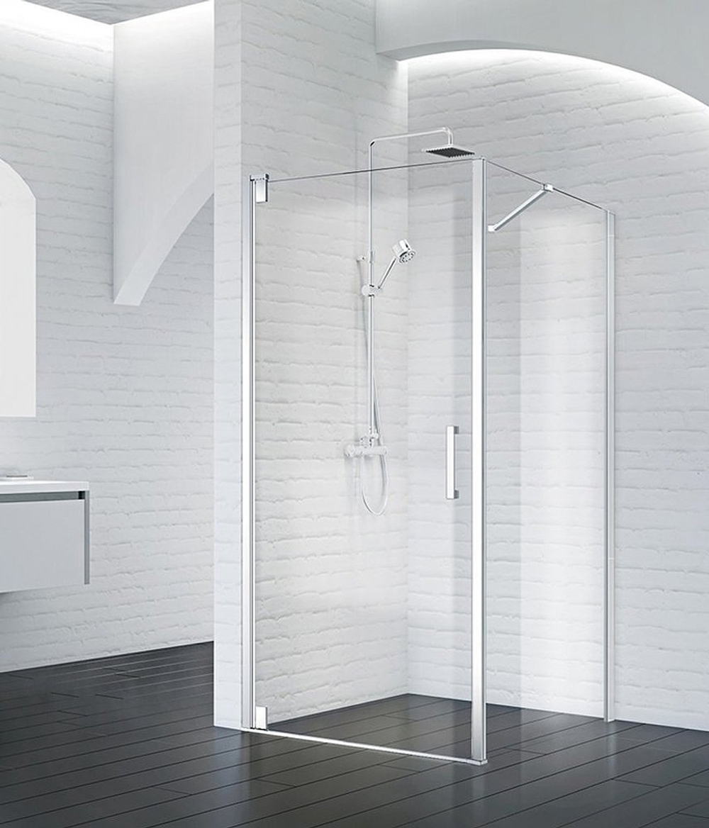Душевая стенка BelBagno Marmi 90 MARMI-90-FIX-C-Cr профиль Хром стекло прозрачное